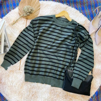 Rajut Mo.2291/Rajut Import/Rajut Premium/Cardigan/Atasan Wanita/Kardigan halus Setrip Coklat Hitam