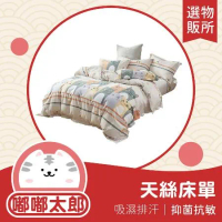 【嘟嘟太郎-台灣出貨 】台灣製天絲床包組(雙人特大) 敏感肌適用 3M吸濕排汗 單人床包 雙人床包
