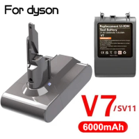 Original 21.6V 6000mAh Li-lon Battery For Dyson V7 FLUFFY V7 Animal V7 Pro 225403 229687 Vacuum Cleaner Chargeable Tools Battery