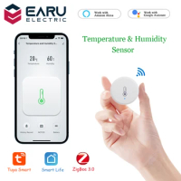 WiFi Tuya Smart Life App ZigBee Smart Temperature and Humidity Sensor Works With Wireless Hub Gateway Alexa Google Assistant
