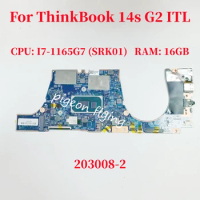 203008-2 Mainboard For Lenovo ThinkBook 14s G2 ITL Laptop Motherboard CPU: I7-1165G7 SRK01 RAM: 16GB FRU:5B21A20627 100% Test OK