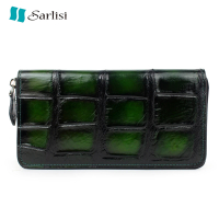 【Sarlisi】泰國進口鱷魚皮新款真皮男士長款錢包拉鏈輕奢長夾商務大容量手包
