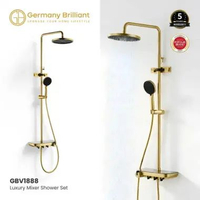 Germany Brilliant Shower Tiang Set Column Keran Mixer Kran Air Panas Dingin GBV1888 Series MATTE BRU