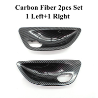 ฝาครอบมือจับประตูภายในรถยนต์ ABS ลายคาร์บอนไฟเบอร์ สำหรับ BMW ซีรีส์ 5 F10 F11 F18 520i 523i 525i 52