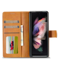 For Samsung Galaxy Z Fold 3 Case With Card Pocket Folding Flip Cover Wallet Leather Book Case For Galaxy Z Fold 4 Fold3 Coque