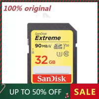 100%SanDisk Extreme SD Card SDHC/SDXC 256GB 128GB 64GB 32GB XVE microSD UHS-I Memory TF 150MB/s Class10 U3 For Camera V30 4K