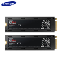 Samsung Solid State Disk 980 Pro With Heatsink Original PCIe 4.0 NVMe M2 2TB 1TB SSD Internal Hard Drive for Laptop Desktop