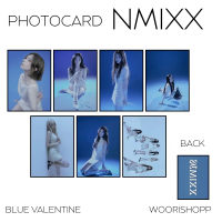 PHOTOCARD NMIXX BLUE VALENTINE 2SISI 7 PCS KPOP CARDS UNOFFICIAL HAEWON JIWOO KYUJIN LILY SULLYOON