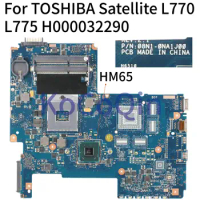 KoCoQin Laptop motherboard For TOSHIBA Satellite L770 L775 Mainboard H000032290 08N1-0NA1J00 HM65