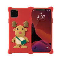 【Bone】iPhone 11 Pro Max 公仔泡泡保護套 手機殼 - 麋鹿先生(四角防撞 無毒環保矽膠)