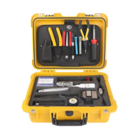 FCST210203 Field Installation Round Cable Cutter Stripper Slitter Fiber Cleaver FTTH Fiber Optic Fusion Splicing Tool Kit