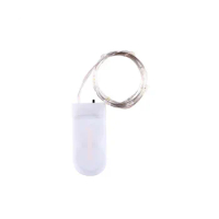 LED Button Light String Button Battery Box Fairy Lights Waterproof Mini Firefly with Flexible Silver Wire