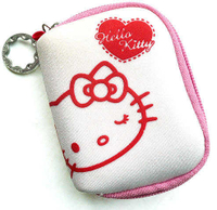【不正常玩具研究中心】彈力膠 數碼 防護袋 Hello Kitty 眨眼 共3色 白 粉紅 任選 2入1組 (現貨)