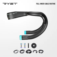 RYET Road Carbon Integrated Cockpit Handlebar Full Hidden Cable Aero Bar 28.6mm Handlebars For Road Racing Bicycles