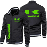 Áo Khoác Đua Xe Máy Kawasaki, Dành Cho Nam Giới, Áo Khoác Biker, Thích Hợp Cho Mùa Xuân Và Mùa Thu, 
