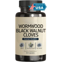Wormwood Black Walnut Clove Capsules - Cleanse, Detox, Intestinal Guard Formula Supplement for Human