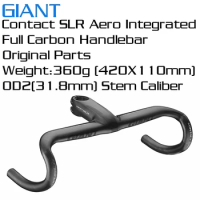 Giant Contact SLR Aero Integrated Full Carbon Handlebar Original Parts Road Bike Bicycle OD2(31.8mm) Stem