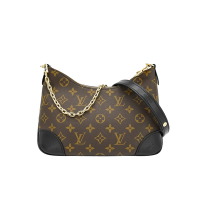 Louis Vuitton LV路易威登 Boulogne 帆布牛角手提/斜背包(M45831-黑)