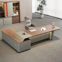 Light luxury office desk and chair combination office desk for boss high-end executive desk president office furniture matching