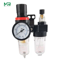 AFC2000 Oil Water Separator Regulator Trap Filter Airbrush Air Compressor Pressure Regulator Reducing Valve AFR2000+AL2000 G1/4