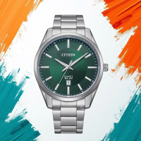 CITIZEN 星辰錶 簡約三針 時尚腕錶 男錶 手錶-42mm綠 BI1031-51Z