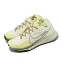 【NIKE 耐吉】防水野跑鞋 Wmns React Pegasus Trail 4 GTX 女鞋 米白 綠 緩震 反光(DJ7929-101)