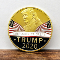 川普TRUMP 2020美國總統紀念章 徽章  鍍金幣鍍銀幣浮雕硬幣收藏