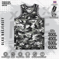 เสื้อบาสแขนกุด Badz OLKA CAMO GREY มีไซส์ใหญ่