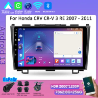 Android 13 For Honda CRV CR - V 3 RE 2007 - 2011 Wifi 5G Carplay Mirror Link Auto radio Stereo Head Unit Bluetooth No 2din DVD
