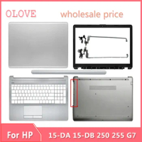 New For HP 15-DA 15-DB 250 G7 255 15-da0014dx Laptop LCD Back Cover/Front Bezel/Hinges/Palmrest/Bottom Case Silver L20434-001