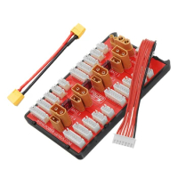 2 IN 1 XT30 XT60 Parallel Charging Board+XT60 Cable Supports 4 Packs 2-6S Lipo Battery For RC Models