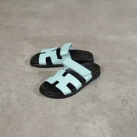 Sandal HERMES CHYPRE EPSOM BLACK TOSCA CRISTAUX SANDAL 100% ORIGINAL 37