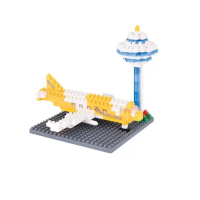 Scoot Airlines Nano Brick Pesawat dan Tower Set