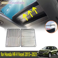 Sunroof Sunshade for Honda HR-V Vezel 2015~2021 RU1 RU2 RU3 Car Accessories Roof Sunscreen Heat Insulation Windshield Aluminum