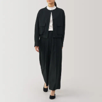 【MUJI 無印良品】女彈性起毛打褶寬版褲(共4色)
