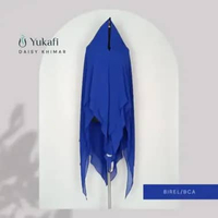 Yukafi - DAISY KHIMAR Hijab Istan Syari Premium Jilbab Pesta Pengajian Haji Umroh Ceruty 2 Layer Jum