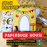 Paperduck House Super Lengkap Bebek Viral, Permainan Edukasi Anak, Set Hadiah Kado Mainan Kertas, Pa
