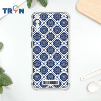 TRON 三星 A70 幾何復古花磚C款 四角防摔載具殼 軟殼 手機殼
