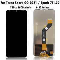 จอแสดงผล LCD, 6.52 นิ้ว, สำหรับ Tecno Spark 7T KF6p, ชุดหมายเลขชิ้นส่วน Digitizer หน้าจอสัมผัส, เหมา