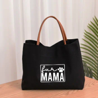 Fur Mama Tote Bag Women Lady Canvas Mom Grandma Nana Mimi Gigi Gifts for Mother's Day Baby Shower Beach Travel Customize