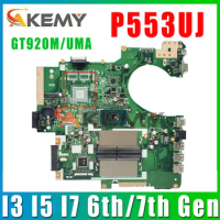 Mainboard P553UJ for ASUS PRO P2530UJ P553UA P2540UV PRO553U PX553U PE553U P553U Laptop Motherboard CPU i3 i5 i7 GPU GT920M/UMA