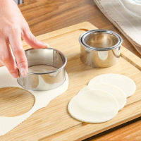 3Pcs/Set Stainless Steel Round Dumpling Skin Mold Kitchen Cake Pastry Circle Pancake Tortilla Press Maker Dough Cookies Cutter