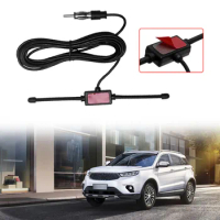 Universal Car AM FM Radio Antenna Signal Amplifier Booster Dipole Antenna Hidden Radio Active Truck Antenna Radio Auto Parts