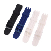 Watch accessories for Swatch silicone strap 18mm needle buckle National hero SUIK400 SUIB400 402 substitute 18mm