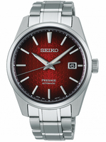 SEIKO 精工錶-黑牌款-Presage 新銳系列機械腕錶 6R35-00V0R(SPB227J1)-40mm-酒紅面鋼帶【刷卡回饋 分期0利率】【APP下單22%點數回饋】