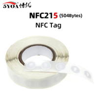 50pcs NFC Tag NFC215 Label 215 Stickers NTAG215 504 Bytes Tags Badges Lable Sticker 13.56mHz For TagMo Forum Type2 Ntag