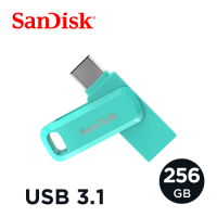 SanDisk Ultra Go USB Type-C 256GB 雙用隨身碟 湖水綠 (公司貨)