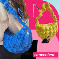 Tas Wanita Velvet Cloudy Shoulder Wanita Tas Velvet Y2k Puffy Sling Bag Korea Import Puffy Bag Tas S