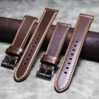 Handmade Cow Leather Watch Strap 6 Colors Available Vintage Watch Band 18mm 19mm 20mm 22mm For Citizen Casio SEIKO