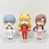 NEON GENESIS EVANGELION Figures Asuka Shikinami Langley Ayanami Rei Figure EVA Chibi Manga Anime Figure Model Doll Gift Toy